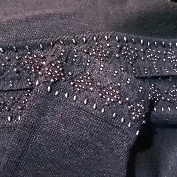 Ladies long sleeve navy linen cardigan Size L - Picture 2 of 4